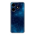 Полупрозрачный дизайнерский силиконовый с усиленными углами чехол для Tecno Spark 10 Космос звезды