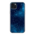 Полупрозрачный дизайнерский пластиковый чехол для Iphone 15 Plus Космос звезды