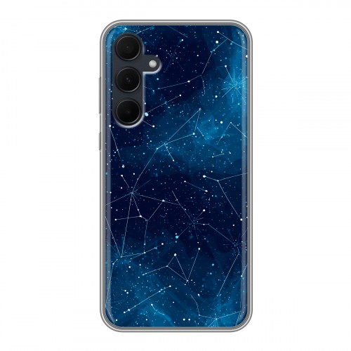 Полупрозрачный дизайнерский пластиковый чехол для Samsung Galaxy A35 Космос звезды