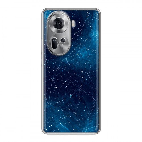 Полупрозрачный дизайнерский пластиковый чехол для OPPO Reno 11 Космос звезды