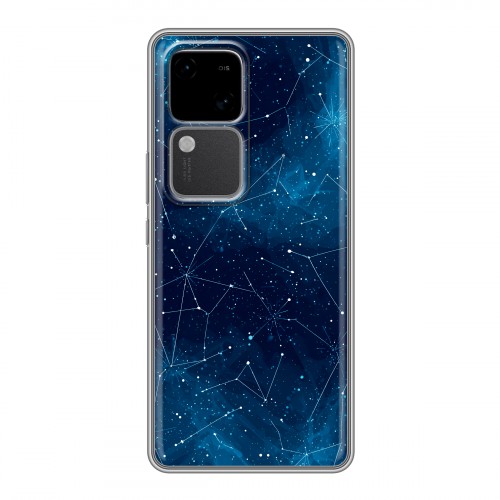 Полупрозрачный дизайнерский пластиковый чехол для Vivo V30 5G Космос звезды