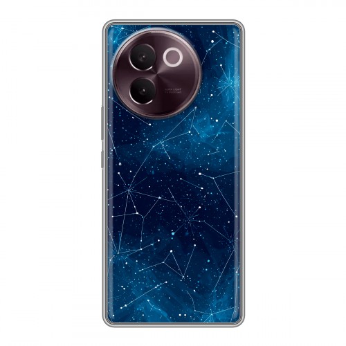 Полупрозрачный дизайнерский пластиковый чехол для Vivo V30e Космос звезды
