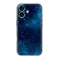 Полупрозрачный дизайнерский пластиковый чехол для Iphone 16 Plus Космос звезды