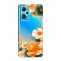 Полупрозрачный дизайнерский силиконовый чехол для Realme GT Neo 2 Цветы принт