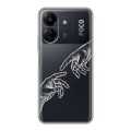 Полупрозрачный дизайнерский силиконовый чехол для Xiaomi Poco C65 Сотворение мира