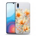 Полупрозрачный дизайнерский пластиковый чехол для Vivo V11 Цветы