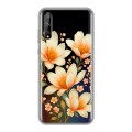 Полупрозрачный дизайнерский силиконовый чехол для Huawei Y8p Цветы
