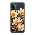 Полупрозрачный дизайнерский силиконовый чехол для OPPO A53 Цветы