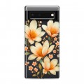 Полупрозрачный дизайнерский силиконовый чехол для Google Pixel 6 Цветы