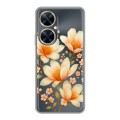 Полупрозрачный дизайнерский пластиковый чехол для Huawei Nova 11i Цветы