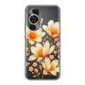 Полупрозрачный дизайнерский силиконовый чехол для Huawei Nova 11 Цветы