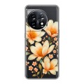 Полупрозрачный дизайнерский пластиковый чехол для OnePlus 11 Цветы