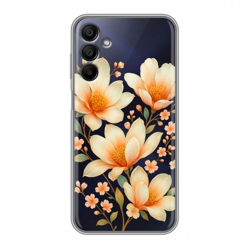 Полупрозрачный дизайнерский пластиковый чехол для Samsung Galaxy A15 Цветы