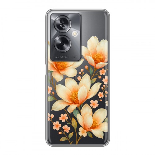 Полупрозрачный дизайнерский пластиковый чехол для OnePlus Nord N30 SE 5G Цветы
