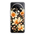 Полупрозрачный дизайнерский пластиковый чехол для Xiaomi 14 Ultra Цветы