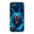 Полупрозрачный дизайнерский силиконовый чехол для Iphone 7 Медведь