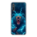Полупрозрачный дизайнерский силиконовый чехол для Huawei Y8p Медведь