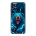 Полупрозрачный дизайнерский силиконовый чехол для Xiaomi Redmi 10 Медведь