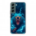 Полупрозрачный дизайнерский пластиковый чехол для Samsung Galaxy S22 Медведь