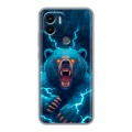 Полупрозрачный дизайнерский силиконовый чехол для Xiaomi Redmi A1 Plus Медведь