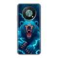 Полупрозрачный дизайнерский силиконовый чехол для Huawei Nova Y90 Медведь