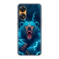 Полупрозрачный дизайнерский пластиковый чехол для OPPO Reno8 T Медведь