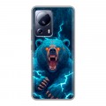 Полупрозрачный дизайнерский силиконовый чехол для Xiaomi 13 Lite Медведь