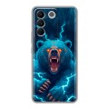Полупрозрачный дизайнерский силиконовый чехол для Vivo V27e Медведь