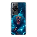 Полупрозрачный дизайнерский пластиковый чехол для Huawei P60 Медведь