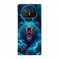 Полупрозрачный дизайнерский пластиковый чехол для Huawei Mate X3 Медведь