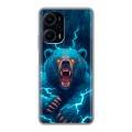 Полупрозрачный дизайнерский силиконовый чехол для XIaomi Poco F5 Медведь
