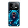 Полупрозрачный дизайнерский пластиковый чехол для Realme GT3 Медведь