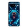 Полупрозрачный дизайнерский пластиковый чехол для Google Pixel 8 Медведь