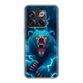 Полупрозрачный дизайнерский пластиковый чехол для OnePlus 10T Медведь