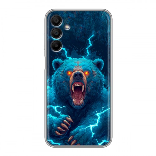 Полупрозрачный дизайнерский пластиковый чехол для Samsung Galaxy A15 Медведь