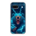 Полупрозрачный дизайнерский пластиковый чехол для Google Pixel 8a Медведь