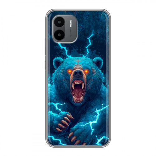 Полупрозрачный дизайнерский силиконовый чехол для Xiaomi Redmi A2 Медведь