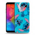 Дизайнерский пластиковый чехол для LG Q7 Лило и Стич
