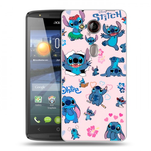 Дизайнерский пластиковый чехол для Acer Liquid E3 Лило и Стич