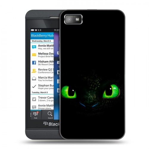 Дизайнерский пластиковый чехол для BlackBerry Z10 Как приручить дракона