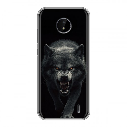 Полупрозрачный дизайнерский пластиковый чехол для Nokia C20 Волк