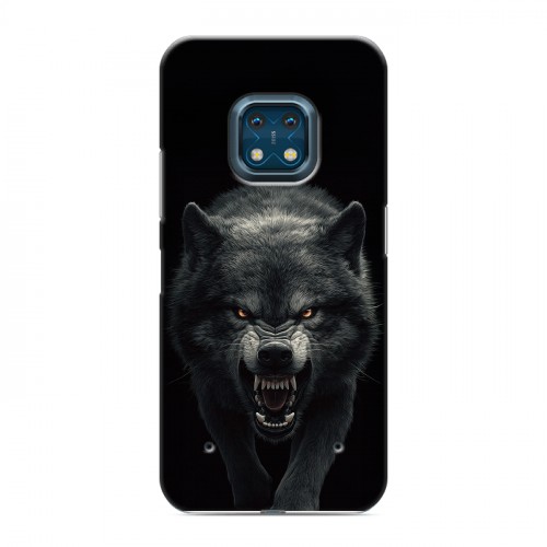 Полупрозрачный дизайнерский силиконовый с усиленными углами чехол для Nokia XR20 Волк