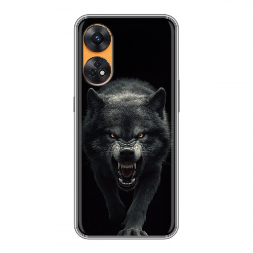 Полупрозрачный дизайнерский пластиковый чехол для OPPO Reno8 T Волк