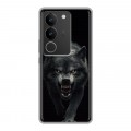 Полупрозрачный дизайнерский силиконовый с усиленными углами чехол для Vivo V29 Волк
