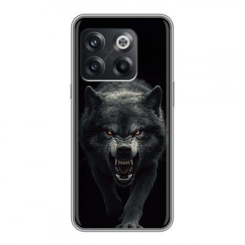 Полупрозрачный дизайнерский пластиковый чехол для OnePlus 10T Волк