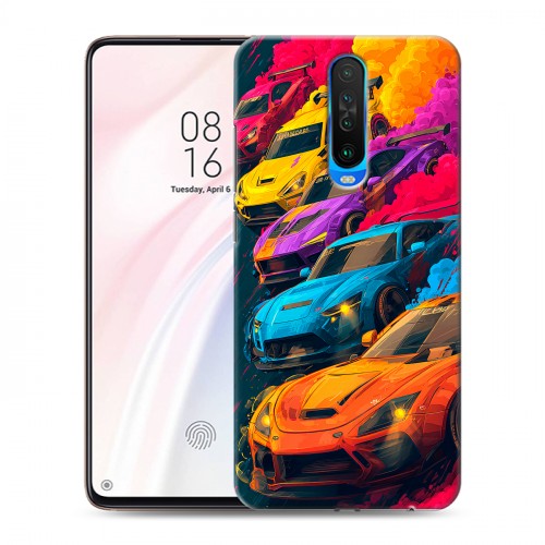 Полупрозрачный дизайнерский пластиковый чехол для Xiaomi RedMi K30 Тачки