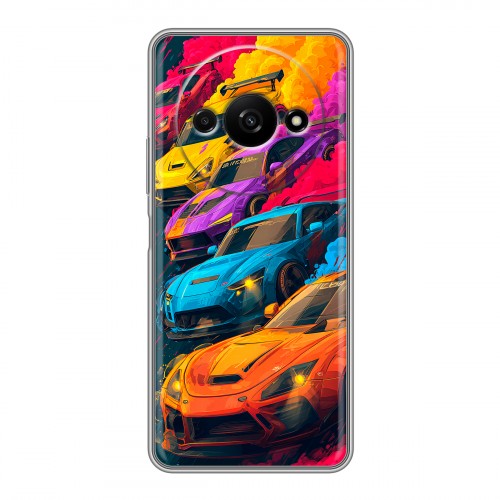 Полупрозрачный дизайнерский пластиковый чехол для Xiaomi RedMi A3 Тачки