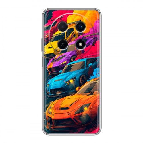 Полупрозрачный дизайнерский пластиковый чехол для Huawei Nova 12i Тачки