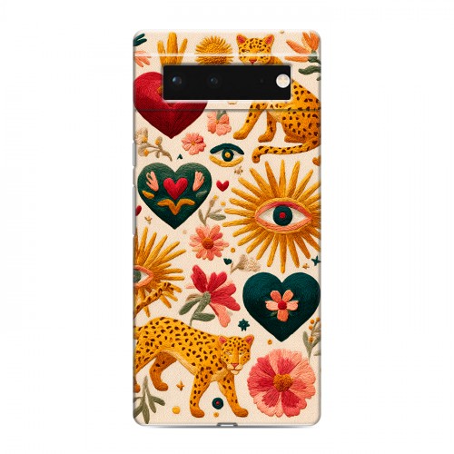 Полупрозрачный дизайнерский силиконовый чехол для Google Pixel 6 Модный принт