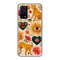 Полупрозрачный дизайнерский силиконовый с усиленными углами чехол для OPPO A55 Модный принт